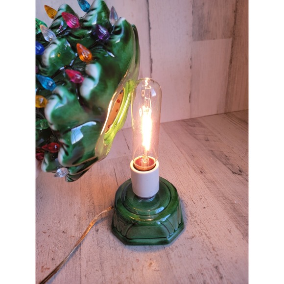 Vintage ceramic tree light table top Xmas pine home decor figure - Picture 11 of 12